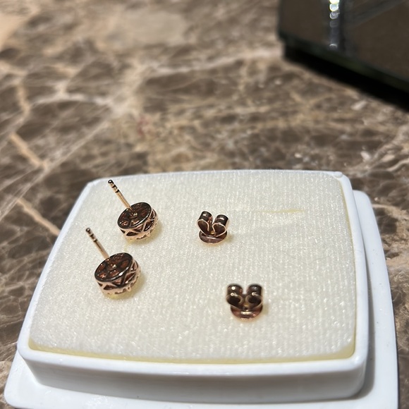 Morganite and Diamond earrings - Picture 5 of 10